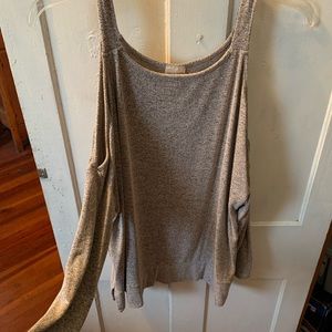 Off the shoulder top brown